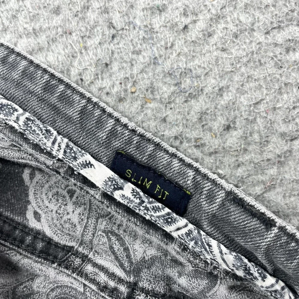 Etro Jeans Mens 33x30 Gray Medium Wash Slim Straight Stretch Denim Italy 33x29.5